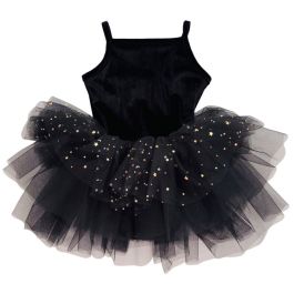 Velvet Stars & Moons Dress | Black