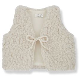 Adriana  Extra Soft Furry Vest | Ecru
