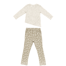 Asymmetrical Hem & Narwhals Pants Set