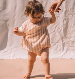 Romper Nauge | Pink Stripes