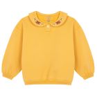 Mustard Embroidered Hoodie