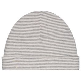 Baby Beanie | Grey Melange/Cream