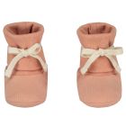 Baby Ribbed Booties | Rustic Clay