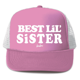 Best Lil Sister Hat | Light Pink