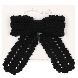 Black Single Crochet Detailed Clip