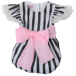 Black & White Stripe Romper