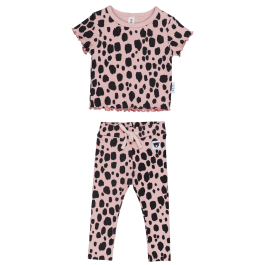 Bright Rose Ocelot Rib Tee &  Rib Leggings