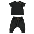 Cotton T-Shirt & Printed Pants Anthracite