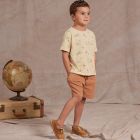Raw Edge T-Shirt & Sam Short | Viva Safari/Camel