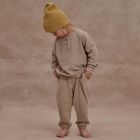 Henley Sweatshirt & Button Jogger Pant | Putty