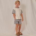 Contrast Short Sleeve Tee & Relaxed Short | Sun/Slate