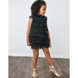 Pearl Tutully Tiered Tulle Tutu Dress | Black