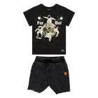 Far Our T-Shirt & Black Wash Smash Shorts