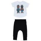 Ferocious Friends T-Shirt & Black Jersey Drop Crotch Pant