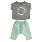 Flame T-Shirt & Striped Harem Pants