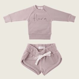 Flora Sweatshirt & Ivy Shortie | Almost Mauve