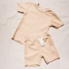 French Terry Longline Tee & Shorts | Sand