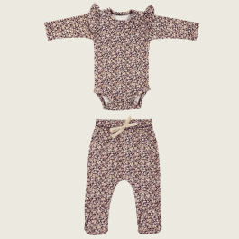 Frill Bodysuit & Footed Pants| Lily Of The Valley