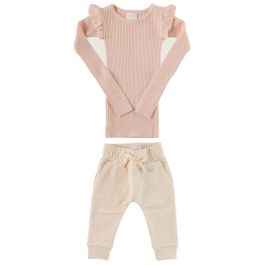 Frill Top Ballerina & Morgan Pants English Rose Fleck