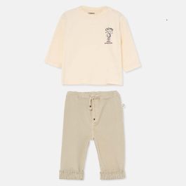 Graf T-shirt Club & Simon Brushed Twill Pants | Ivory/Stone