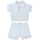 Guido Top & Mikro Shorts | Misty Blue