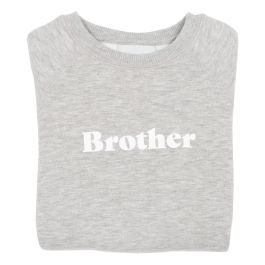 Grey Marl Baggy "BROTHER" Sweatshirt