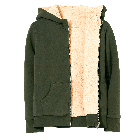 REVERSIBLE Hooper Zipped Hoodie Dark Khaki