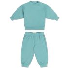 Turquoise Crewneck Sweater & Sweatpants | Set