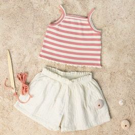 Striped Rib Top & Woven Shorts