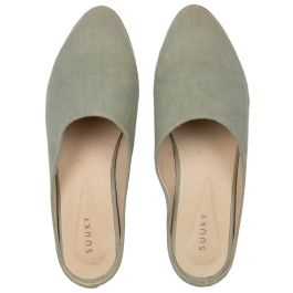 Leather Mules | Exotic Green