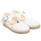 Linen Espadrille Sandals | White