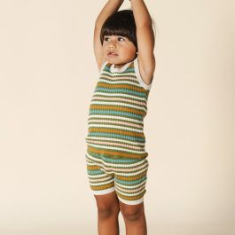 Aeron Tank & Shorts | Olive Stripe