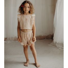 Organic Embroidered Top & Skort | Rosa/Pink