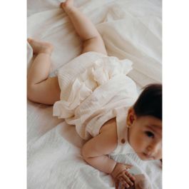 Sleeveless Organic Shirt & Organic Culotte with Placket | Off-White