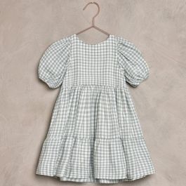 Chloe Dress | Dusty Blue Gingham