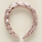 Metallic Braided Headband | Bubblegum