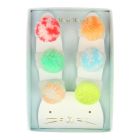 Neon Yarn Pompom Hair Ties