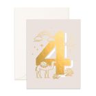 No. 4 Animals Greeting Card