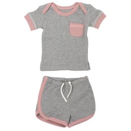 Tee & Track Short Set | Mauve Heather