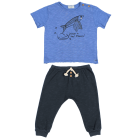 Ocean T-Shirt & Jogging Pant | Marina & Blue Night