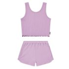 Ribbed Tank Top & Shorts | Mauve