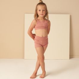 Longline Bra & Shortie Short | Heathered Lipstick