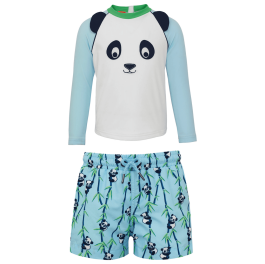 Panda Swim Shorts & Rash Vest