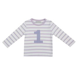 Parma Violet & White Breton Striped T-Shirt | 1