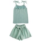 Pointelle Top & Striped Shorts