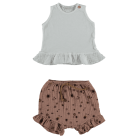 Printed Bloomer Pink & Flounce Tank Shirt