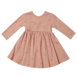 Ribbed Long Sleeve Dress | Bows