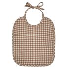 Woven Tie Bib | Cocoa Gingham