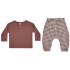 Plum Zion Shirt & Plum Gingham Woven Pant