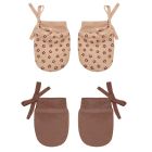 No Scratch Mittens Set | Ditsy Bloom/Pecan